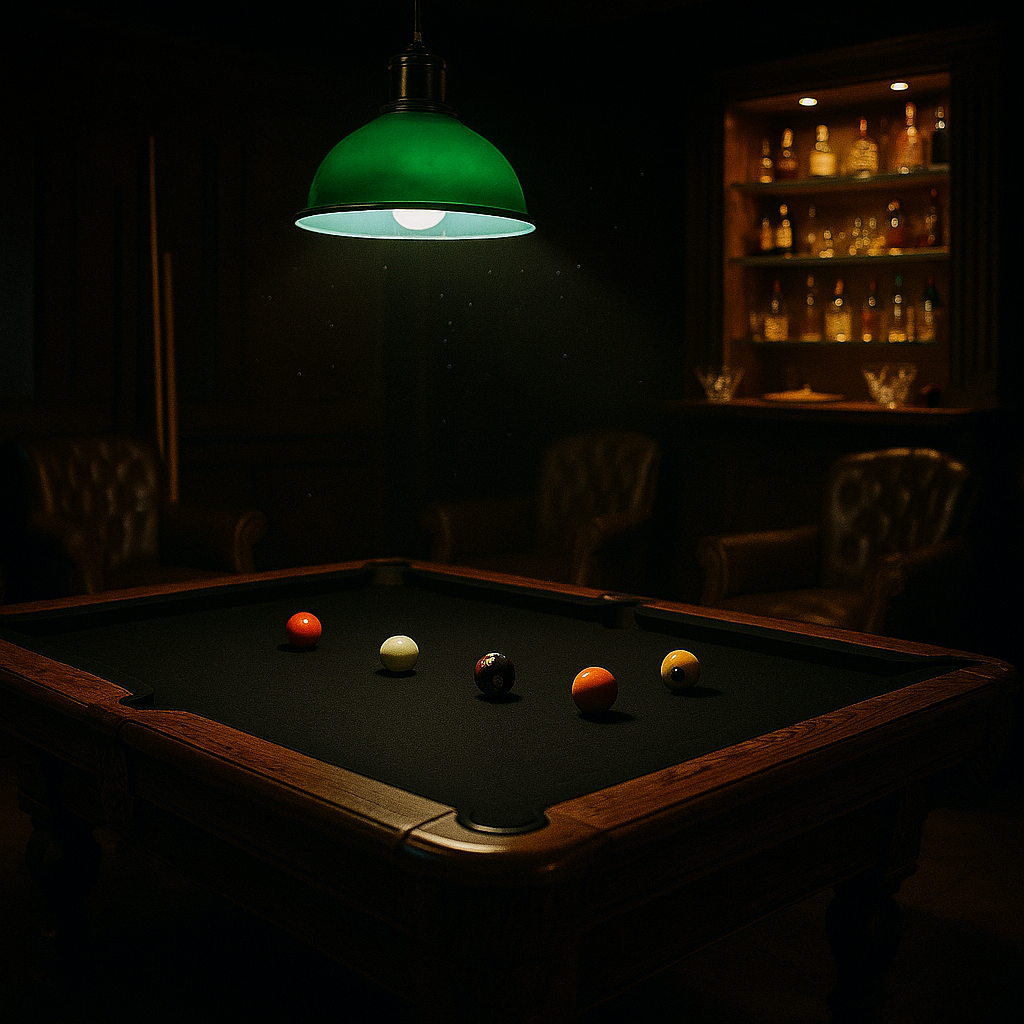 LIKE-NEW BRUNSWICK OLHAUSEN SOLID OAK POOL TABLE – FULL ACCESSORY SET!